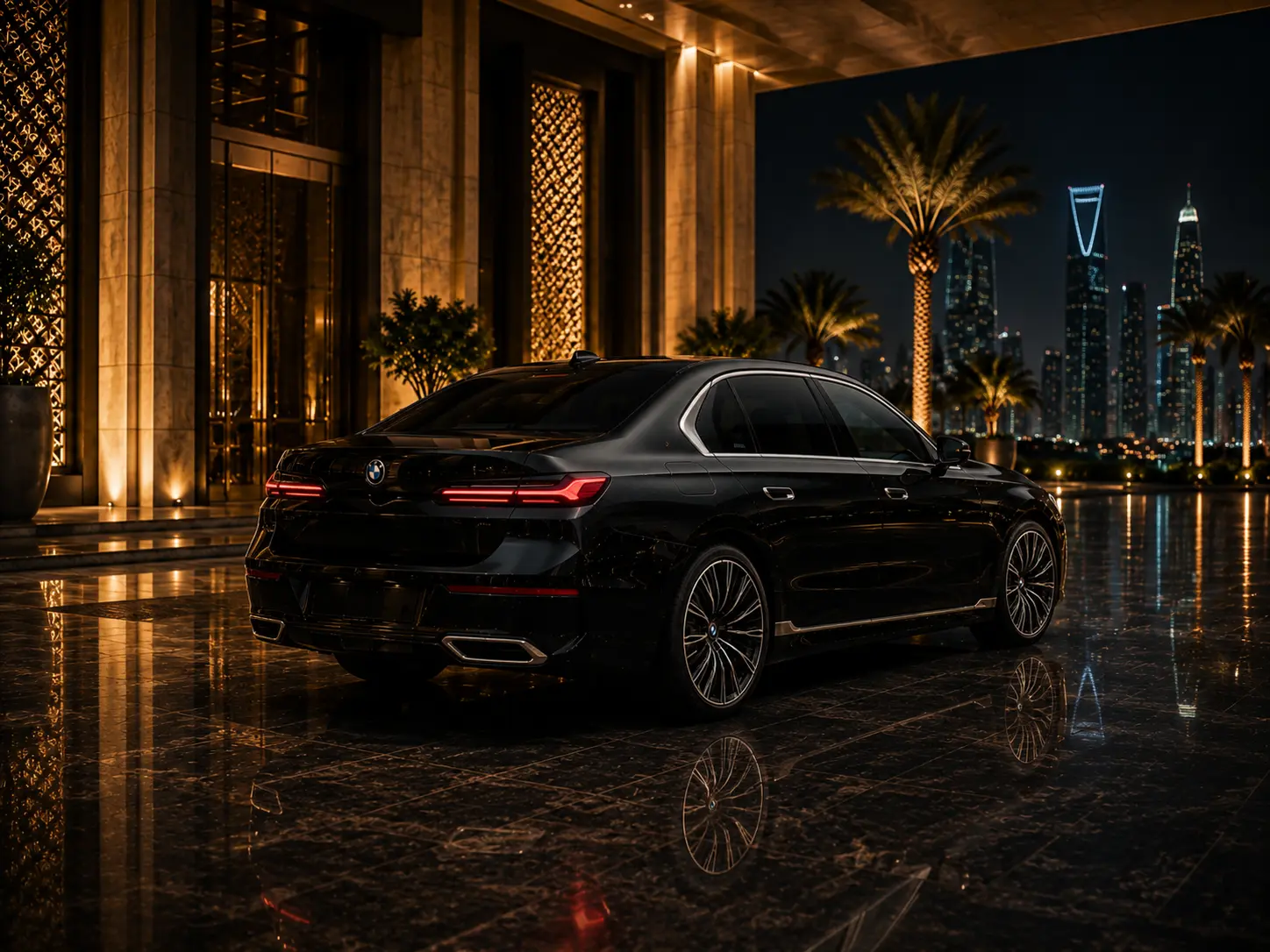 BMW 7 Series Rear Angle