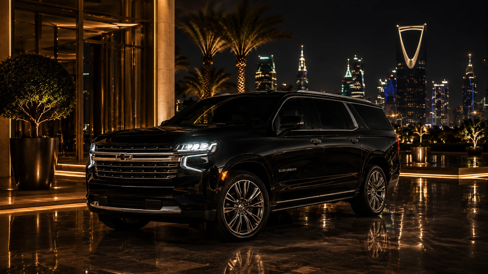 Chevrolet Suburban family hotel transfer Riyadh